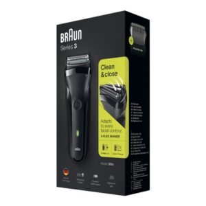 Braun Series 3 300S Barbermaskine Med Folie Trimmer Sort Barbermaskine Til Mænd (163305)