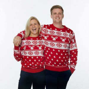 Den Klassiske Julesweater Rød – dame / kvinder.