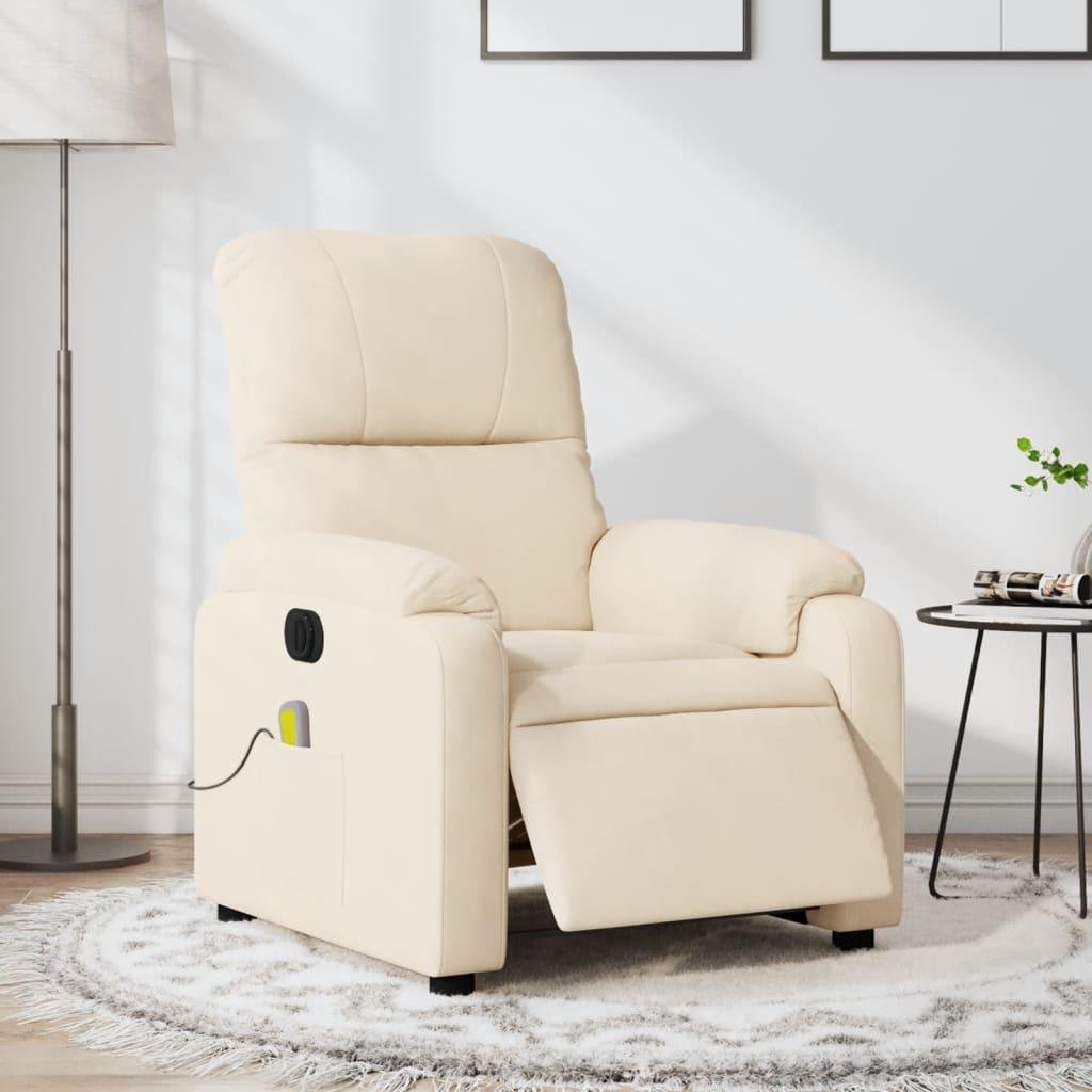 Massagestol mikrofiberstof beige