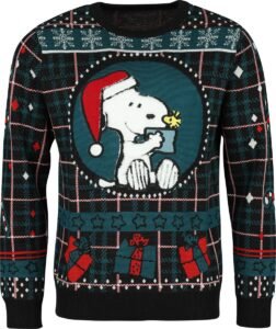 Peanuts Christmas Jumper – Snoopy Julesweater – S till XXL – Herrer – multifarvet