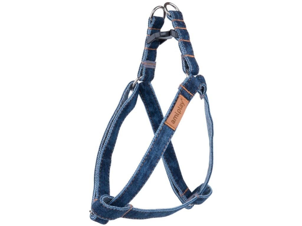 Amiplay Amiplay - Hundesele, Denim Collection, Størrelse L, 40-75 Cm X 2 Cm Marineblå