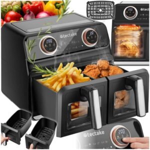 Airfryer Samurai, 2 rum, 7 programmer, 2400W - sort