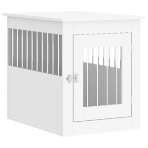 vidaXL hundebur 55x75x65 cm konstrueret træ hvid