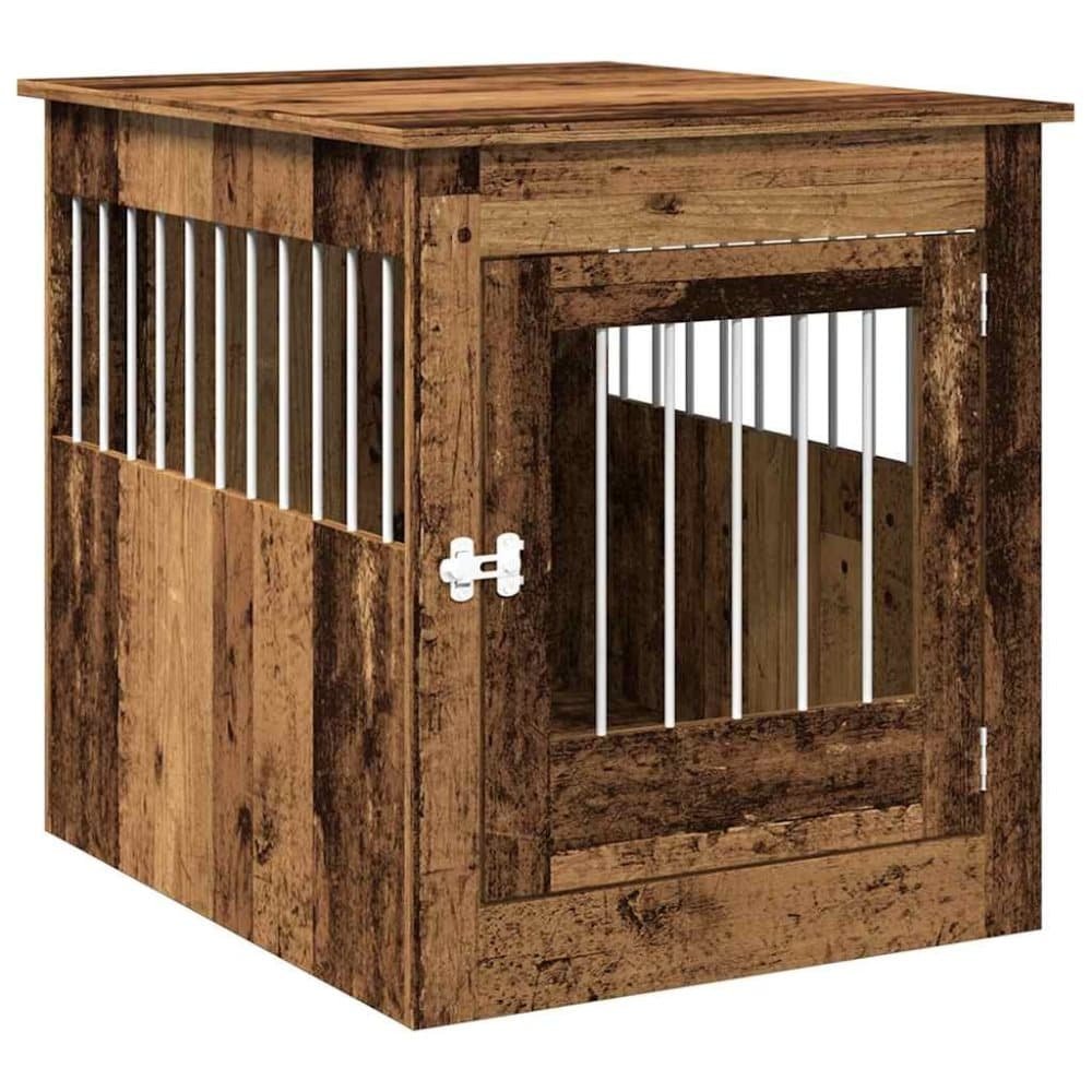 vidaXL hundebur 64,5x80x71 cm konstrueret træ gammelt træ