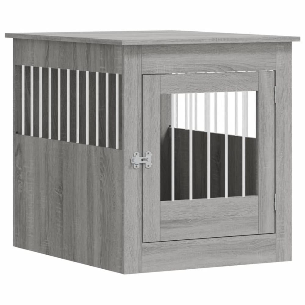 vidaXL hundebur 64,5x80x71 cm konstrueret træ grå sonoma-eg
