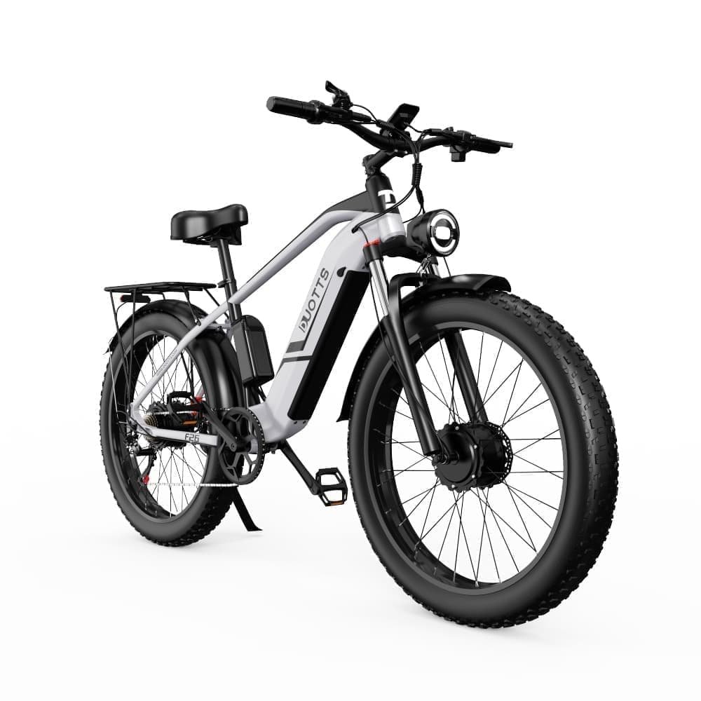 2.194/5.000 DUOTTS F26 26" dobbeltmotor elcykel, 2x750W GT-motorer, 48V 20AH Samsung-batteri, 55° hældning, fedt dæk off-road elcykel