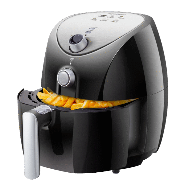 Airfryer mekanisk 1500W 3,5L Dobbeltgryde - Sort Drage Pro