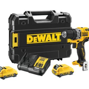 DeWALT 12V XR Kulløs kompakt boremaskine med 2 x 2Ah batterier (DCD701D2-QW)