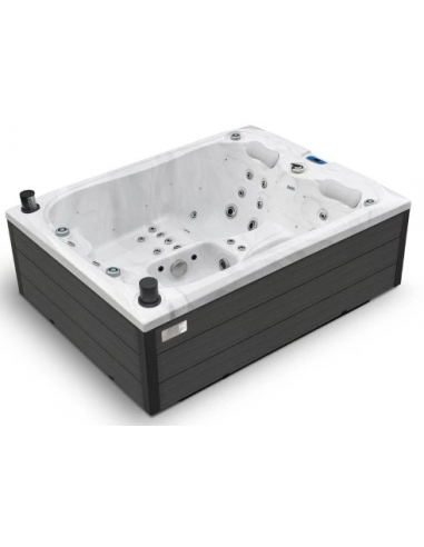 EMERALD Luksus udendørs plug&play spa med termodække 216 x 165 cm