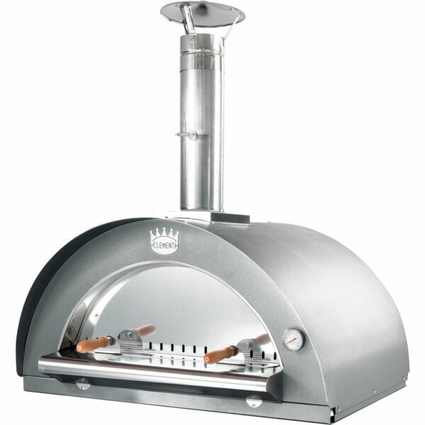 Family Brændefyret Pizzaovn 100x80 cm. Rustfrit stål