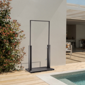 PAROS Solar havebruser i komposit, aluminium og PVC H219 cm - Sort