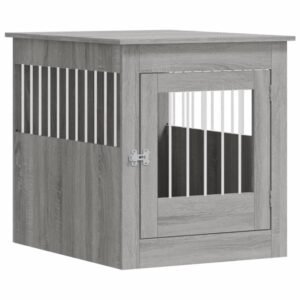 vidaXL hundebur 64,5x80x71 cm konstrueret træ grå sonoma-eg