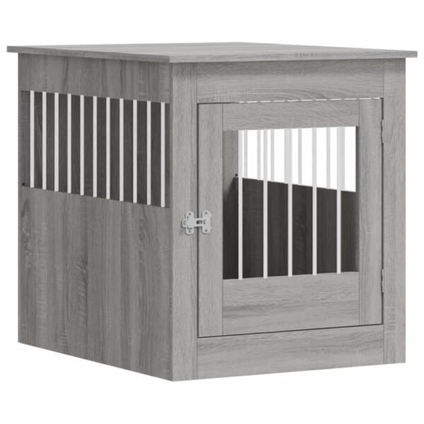 vidaXL hundebur 64,5x80x71 cm konstrueret træ grå sonoma-eg