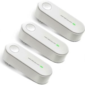 3-pak Plug-In Luftrenser Bærbar Negativ Ion Generator Filterløs Luftionisator Hjemmeluftfilter Fjerner Lugte & Luftfrisker (FMY)