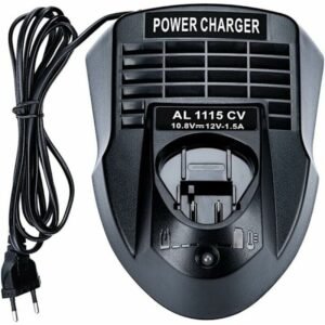 AL1115CV 10.8V 12V 1.5A Lithium-ion Batterioplader til Bosch Li-ion Boremaskine/Skruetrækker, kompatibel med BAT411 BAT412A, med LED-indikator.