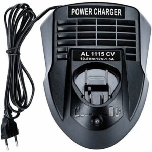 AL1115CV 10.8V 12V 1.5A Lithium-ion Batterioplader til Bosch Li-ion Boremaskine/Skruetrækker, kompatibel med BAT411 BAT412A, med LED-indikator.