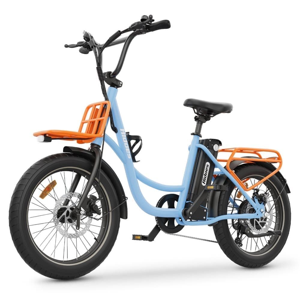 Elektrisk bycykel Hidoes C6 - 250W 36V 13AH - Fat Tire Elcykel - Blå
