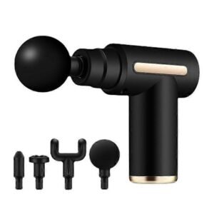 Fasciapistol, genopladelig muskelmassager, professionel fitnesskvalitet, mini fasciapistol, massagepistol med 4 massagehoveder 6 gear