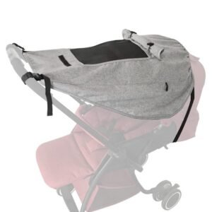 ##/Grå Universal Solsejl til Barnevogn Kaleche Solsejl Markise til Bærekurv Pram UV 50+ Justerbar Solbeskyttelse Bassinet med Opbevaringspose##/