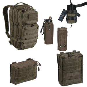 Grøn skoletaske stort pakketilbud med tilbehør 4-9 klasse