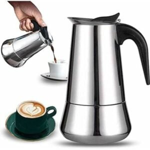Italiensk kaffemaskine 12 kopper i rustfrit stål, kompatibel med alle typer komfurer 12 kopper/NC/