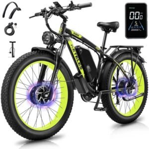 KETELES k800 voksen 2000W dobbeltmotor elcykel, 23AH Samsung batteri, 26*4.0 fedt dæk el mountainbike.