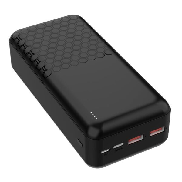 Powerbank 30000mAh | 22.5W Quick Charge | USB-C & USB-A | Sort