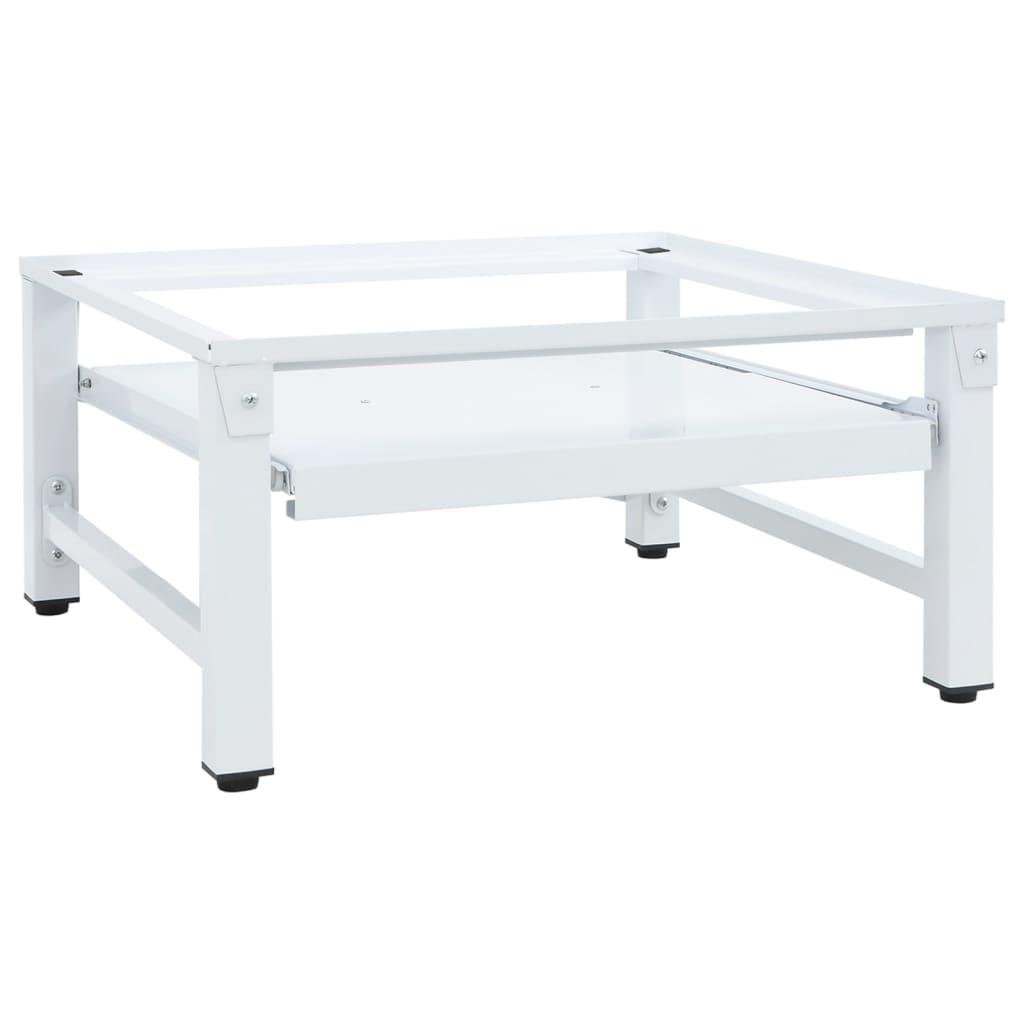 Sokkel til vaskemaskine med udtrækshylder hvid