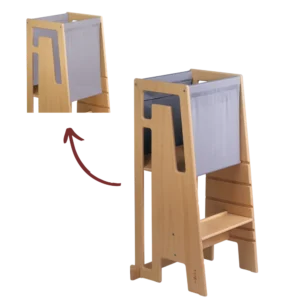 Tekstil til læringstårn - grå