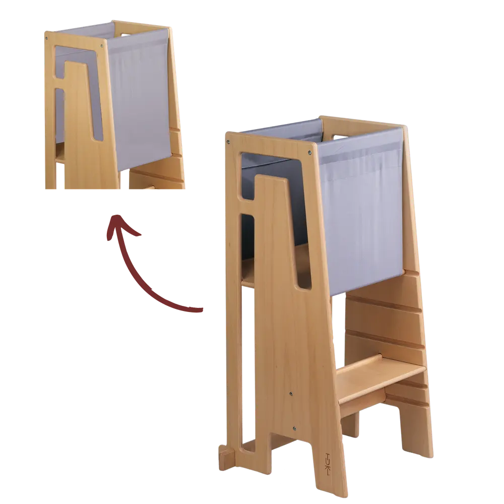 Tekstil til læringstårn - grå