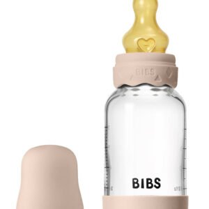 BIBS Boheme Sutteflaske - 120 ml - Glas/Naturgummi - Blush