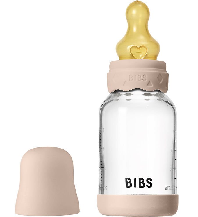 BIBS Boheme Sutteflaske - 120 ml - Glas/Naturgummi - Blush