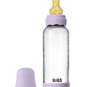 BIBS Boheme Sutteflaske - 240 ml - Glas/Naturgummi - Violet Sky