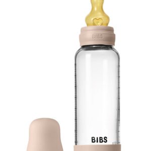 BIBS Sutteflaske - 240 ml - Glas/Naturgummi - Blush