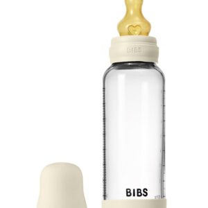 BIBS Sutteflaske - 240 ml - Glas/Naturgummi - Ivory