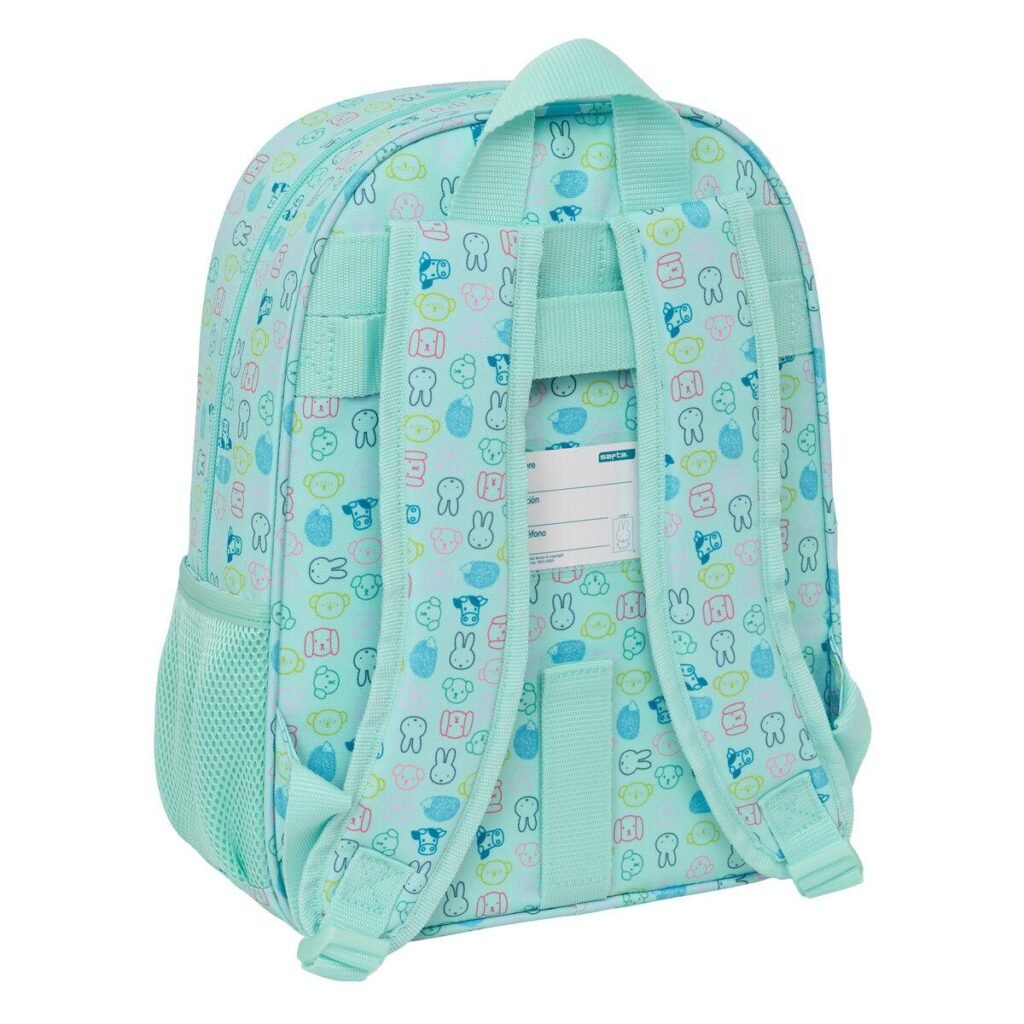 Miffy skoletaske - Friends, blå, 26 × 34 × 11 cm