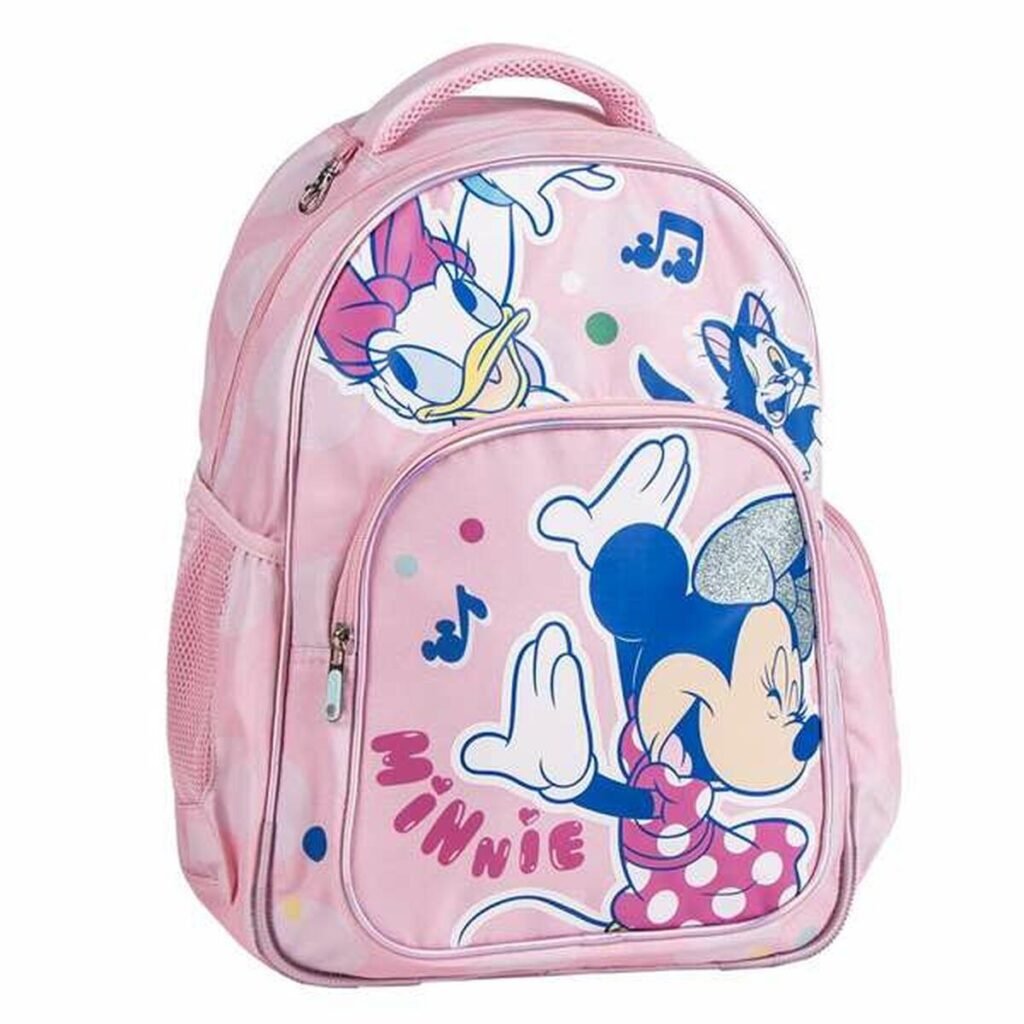 Minnie Mouse skoletaske - Pink (børns, 100 % polyester)
