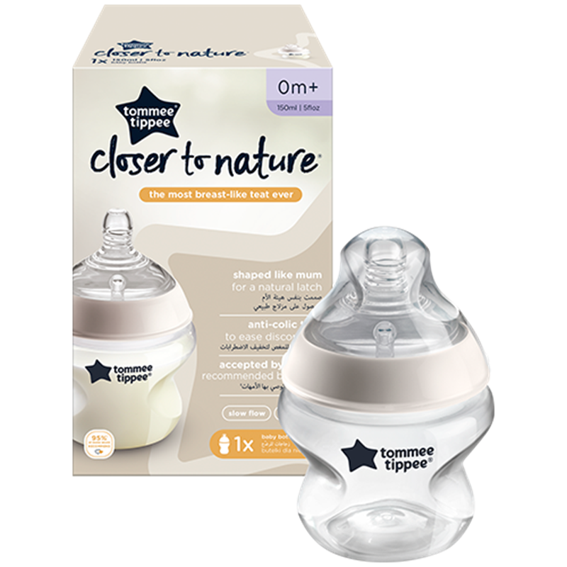 Tommee Tippee Closer To Nature Sutteflaske 0+ Mdr. 150 ml. (1 stk)