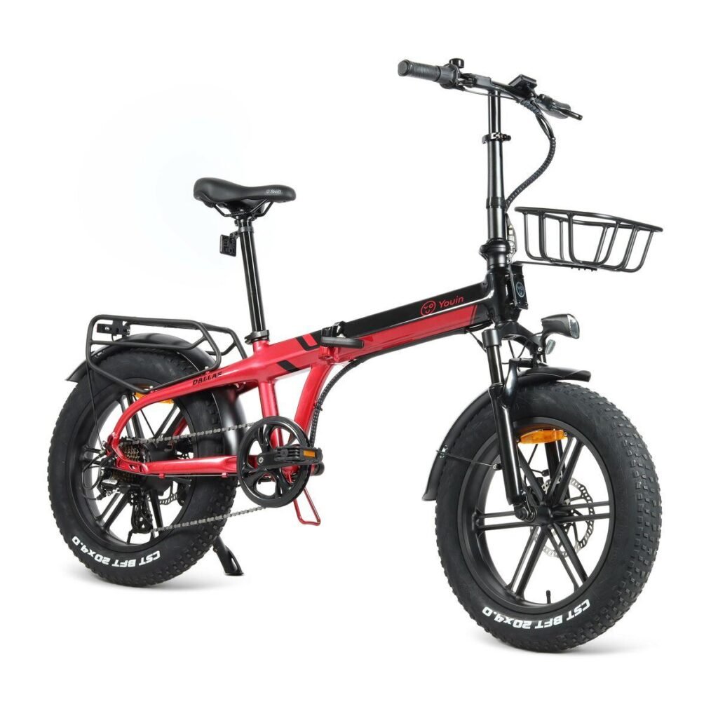 Youin BK1650R DALLAS elcykel 250 W - 20" (sort/rød)