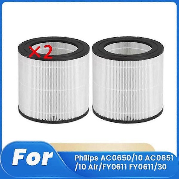2 Philips AC0650 FY0611HEPA luftrenser filter luftrenser