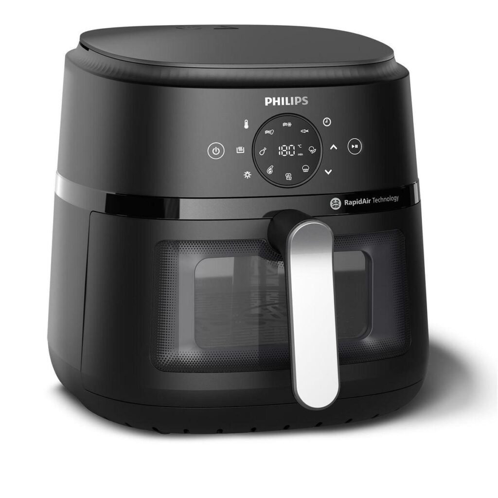 Airfryer Philips NA231/00 - Sort/Sølv, 6,2 l, 1700 W