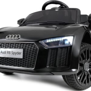 Audi R8 Spyder Elektrisk Barnevogn - Miljøvenlig, Fjernbetjening, Ægte Motorklange