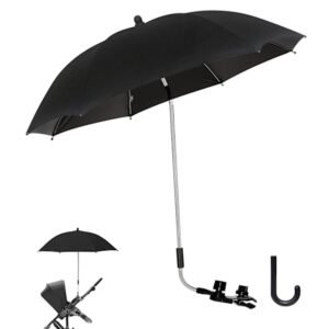 Baby Parasol Barnevogn til Solbeskyttelse Paraply til Klapvogn Buggy Barnevogn Kørestol Udendørs Sportsudstyr 50+UV til Beskyttelse