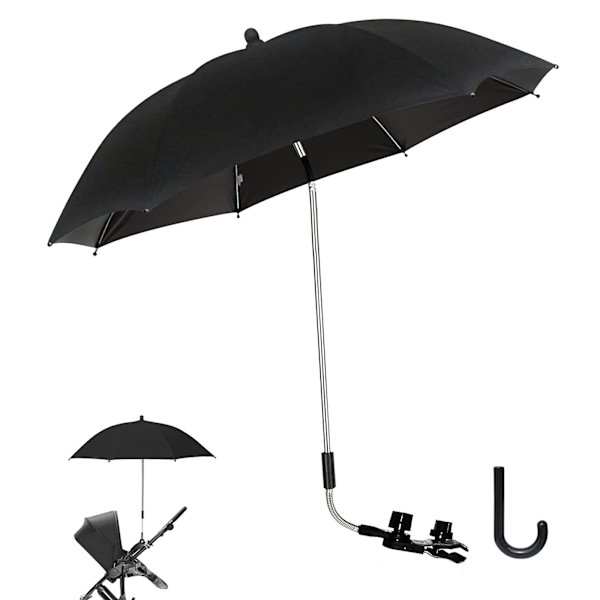 Baby Parasol Barnevogn til Solbeskyttelse Paraply til Klapvogn Buggy Barnevogn Kørestol Udendørs Sportsudstyr 50+UV til Beskyttelse