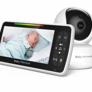 Babyalarm - Babyalarm med 5 tommer skærm Plug & Play Babyalarm