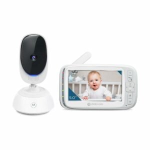 Babyalarm med kamera Motorola VM75 - 5" skærm, WiFi, hvid