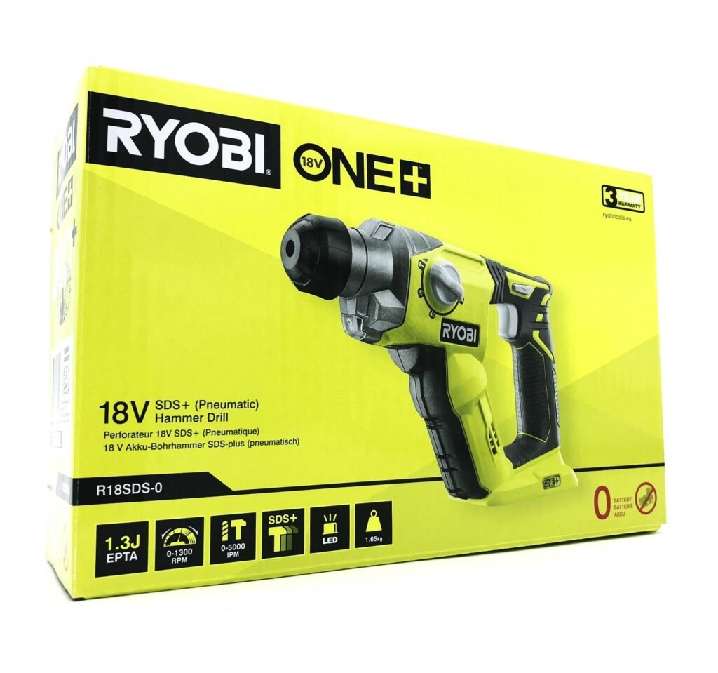 Borehammer 18V Ryobi One+ R18SDS-0 1,3 J, uden batteri