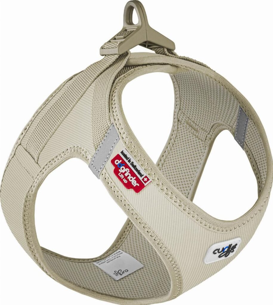 Curli Vest Clasp Cord Hundesele - Tan (3XS)