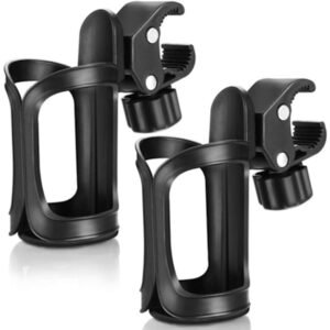 Cykel Flaskeholder, 2-pak 360 Graders Rotation Drikkevandskopholder Hurtig Udløsning Universal Barnevogn Kopholder Cykler