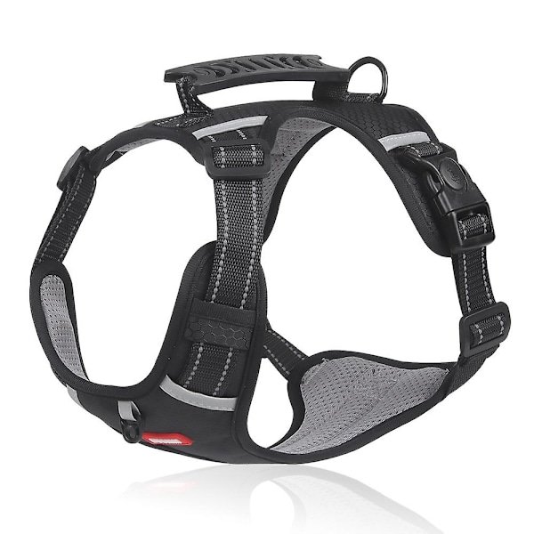 DUOMM HT-524 Åndbar Hundesele Reflekterende Hvalpe Sikkerhedsvest med Kontrolhåndtag ST - Gul LGL